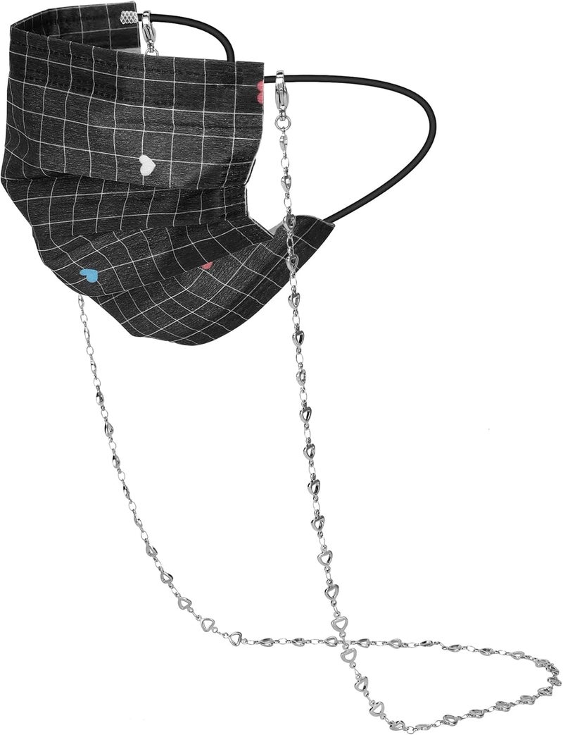 Hongeely Eyeglass Chain Silver Stainless Steel Handmade Necklace for Reading Glasses Sunglass Beaded Chains for Men Women - Image 4